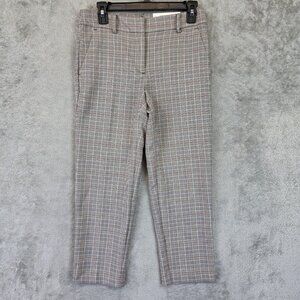 LOFT Plaid Women's Pants - Gray and Red